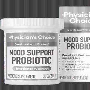 Physician’s Choice Mood Support Probiotic – Ashwagandha, B Vitamins, Gut-Brain – 30 Capsules