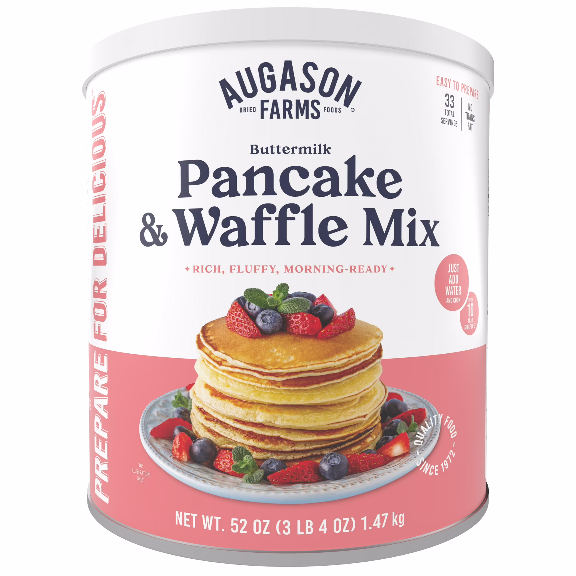 Augason Farms Buttermilk Pancake Mix 3 lbs 4 oz No. 10 Can